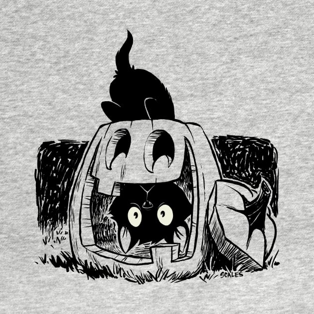 Jack O'Lantern Kitten by EricScalesCartoons